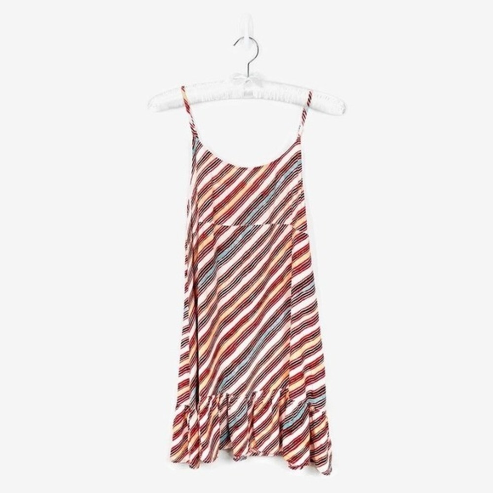 Urban Outfitters Striped Mini Dress Size L Boho Soft‎ Girl Resort Beachy Summer